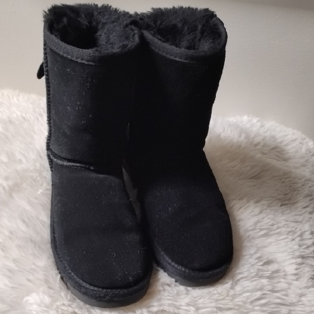 Dream Pairs Black Furry Kids Boots